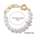 Baroque pearl and gold paperclip chain bracelet featuring 1cm pearls and spring clasp - S2003-15 Sailor Clasp