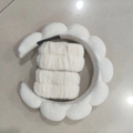 White cloud sponge headband and wristband set for face washing and makeup - Cream White Headband And Wristbands Set