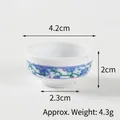 Mini bol en porcelaine bleue et blanche pour décorations de maison de poupée DIY - Bol Vide En Porcelaine Bleue Et Blanche De 42 Cm De Diamètre