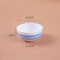 Bol miniature en porcelaine bleu et blanc pour scènes de cuisine de maison de poupée - Grand Bol Vide En Porcelaine Bleue Et Blanche De 42 Cm (nouveau Modèle)