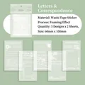 Stickers 3D en mousse Poetry Recitation avec 10 motifs vintage en papier washi - Lettres de Correspondance