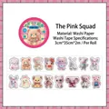 Pink Plush Squad themed washi tape with cute animal patterns for DIY journals - Pink Squad