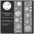 Snowflake themed glitter PET decorative tape for DIY journaling and scrapbooking - Midwinter Snow