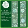 Winter snowflake theme PET decorative tape with glitter finish and circular pattern - Snow Falling Without Trace