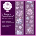 Sparkling purple snowflake PET tape for journals, 50mm wide x 2m length decorative sticker - Frosty Snow Everywhere