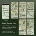 Set carta per scrapbooking vintage retrò con schemi e disegni di libri antichi - Collezione di Libri
