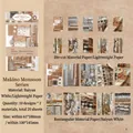 Papel vintage para álbum de recortes Makino Monsoon con patrones de botones y encaje - Patchwork con Botones