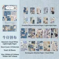 Papel artesanal patchwork denim vintage serie Makino Monsoon 20 hojas para journaling - Patchwork de mezclilla