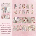 Papeles de scrapbooking DIY patchwork rosa serie Makino Monsoon set 20 uds - Retazos Rosados