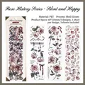 Adesivi in PET rosa vintage con effetto perla e finitura lucida a conchiglia - Silenzioso e Felice