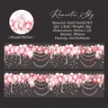 Ruban adhésif PET décoratif Romantic Sky avec effet nacre et motifs de ballons roses - Ciel Romantique