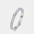 Eternity-Ring aus S925 Sterlingsilber mit 1,5 mm Moissanit-Steinen in voller Pavé-Fassung - Orbit Eternity Ring (RG025373)