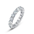Schitterende Moissanite eeuwigheidsring in S925 sterling zilver met volledige klauwzetting - US6 / Met GRA-certificaat / Witgoud
