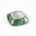 Square cushion cut natural green moss agate gemstone with unique botanical moss inclusions - Square Cushion Cut (LTXS010008) / 8x8mm / Moss Green