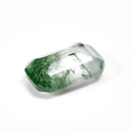 Vista macro di agata muschiata taglio smeraldo con motivi naturali di muschio verde - 4*6mm (0.48ct) / Agata Muschiata