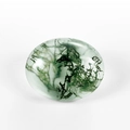 Piedra preciosa ágata musgosa ovalada pulida con inclusiones naturales verdes - 5*7MM/0.57ct / Ágata de Musgo