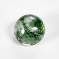 Sferische natuurlijke mosagaat steen met groene insluitsels en gepolijst - 7x7mm (1.28ct) / Ronde Groene Mossteen