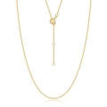 Collana regolabile in argento sterling S925 placcato oro con chiusura a molla fine - Argento 925 / Oro