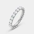 Funkelnder S925 Sterlingsilber Ring mit runden Moissanit Steinen und Silberstempel - Sternenhimmel Eternity Ring (RG020576)