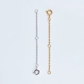 Adjustable S925 sterling silver extension chains in gold and silver with spring ring clasps - 10K Gold