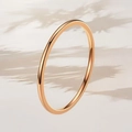 Bague minimaliste en acier inoxydable or rose avec finition polie effet miroir - US 5 / Or Rose Poli (1mm)