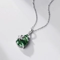 Collana in argento S925 con ciondolo a goccia in agata muschiata e libellula - Ciondolo Libellula Agata Muschiata a Goccia (10*13MM) / Argento 925