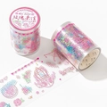 PET-Deko-Klebeband Rose Letter Serie mit Goldfolie, Blumen- und Vogelkäfigmustern - Brief von der Rose
