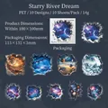 3D Broken Wall Illusion PET Galaxy Space Stickers for DIY Journals, 10-Piece Galaxy Series - Starry Galaxy