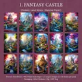 30 stuks vintage knutselpapier thema Fantasiekasteel voor scrapbooking en dagboek - Fantasiekasteel