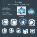 3D PET stickers Ice Age theme illusion glacier wall decals for DIY scrapbooking 10pcs - Glacier Era