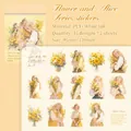Flower and Alice PET stickers with yellow floral and girl illustrations 30pcs - Afternoon Sunshine
