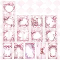 Pink Love theme decorative sticky notes 28pcs set in 90g white kraft paper for journaling - Pink Love