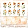 Amber Autumn PET flower stickers and cardstock set for scrapbooking, 30 pieces - Amber Autumn Theme (Amber Autumn)