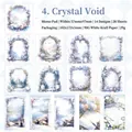 Blue crystal sky theme sticky notes set with 14 floral designs for scrapbooking - Crystal Sky