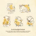 Adesivi vintage in PET No.04 Sunshine Overture rose gialle per scrapbooking fai da te - Ouverture al Sole