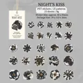 Gothic floral PET stickers with dark roses and anemones for scrapbooking decoration - Night Kiss