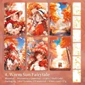 Warm Sun Fairytale decorative card set with shell gold finish and 12 illustrated pieces - Warm Sun Fairytale