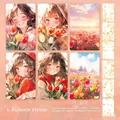 Carte lomo anime con finitura oro conchiglia, set da 12 per decorazione diario - Ouverture Romantica