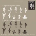 Shadow Dance ballet theme scrapbooking kit with 20 pieces of silhouette paper cutouts - Beautiful Ballet