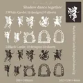 Flower Fairy silhouette hollow cards in black and white styles for DIY scrapbooking - Flower Fairy Girl