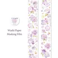 Spring flowers washi tape variant with purple roses and daisies for DIY scrapbooking - Snowy Purple Skirt