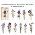 20pcs Orchid Story vintage dried flower PET stickers for scrapbooking and DIY journals - Orchid Whisper