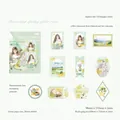 Knowing Spring After Rain PET sticker set with gold foil accents for DIY journaling - Knowing Spring After Rain