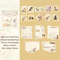 Autocollants timbres animaux vintage avec dorure pour scrapbooking lot de 30 pièces - Pets Companion