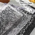 Künstlerisches Spezialpapier-Set mit schwarzer Spitze und Netzstruktur für Scrapbooking - Schwarzer Rock