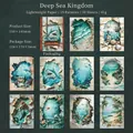 Deep Sea Kingdom ocean theme junk journal scrapbooking paper set with 30 stickers - Deep Sea Kingdom