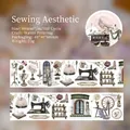 Cinta adhesiva washi vintage con máquinas de coser y maniquíes decorativos - Costura Hermosa