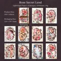 Vintage rose journal paper pack with floral and portrait scrapbooking art designs - Rose Mystery Realm