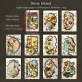 Daisy Island vintage junk journal paper 30 sheets floral theme for DIY art scrapbooking - Daisy Island