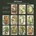 Set de papel vintage Elfo del Bosque con 10 diseños y 30 hojas decorativas para diario - Bosque de los Elfos
